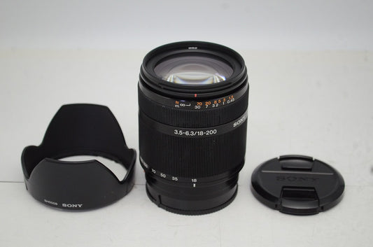 SONY DT 18-200mm F3.5-6.3 SAL18200 MINOLTA ミノルタ αマウント APS-C ズームレンズ フード付 250918a