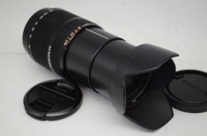 SONY DT 18-200mm F3.5-6.3 SAL18200 MINOLTA ミノルタ αマウント APS-C ズームレンズ フード付 250918a