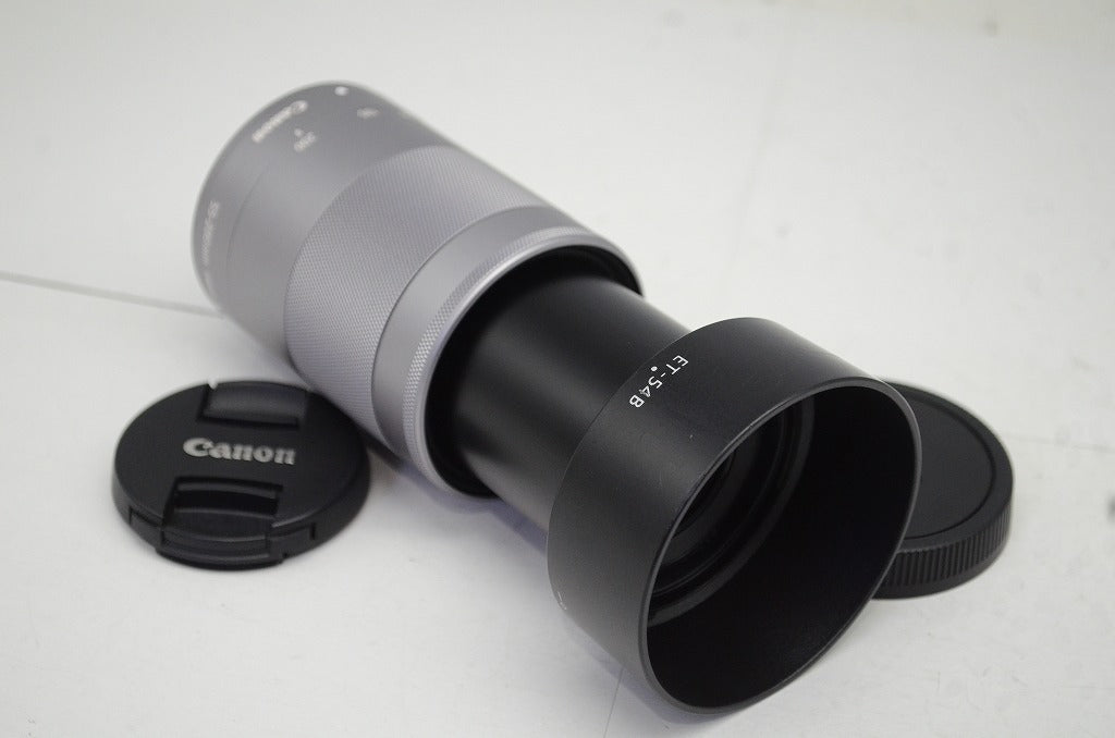 良品 Canon EF-M 55-200mm F4.5-6.3 IS STM キヤノン ミラーレス用 APS-C ズームレンズ 別売フード付 250919k