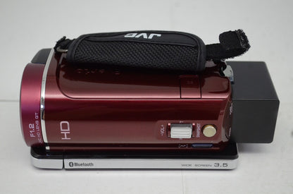 良品 JVC ケンウッド Everio GZ-HM880 デジタルビデオカメラ レッド 元箱付 250915f