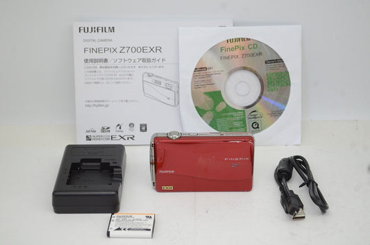 良品 FUJIFILM フジフィルム FinePix Z700EXR コンパクトデジタルカメラ レッド 250924u
