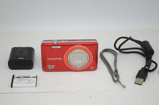 良品 OLYMPUS オリンパス VG-120 コンパクトデジタルカメラ レッド 250924ab