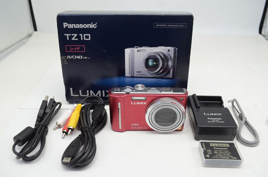 Panasonic パナソニック LUMIX DMC-TZ10 コンパクトデジタルカメラ レッド 元箱付 250924q