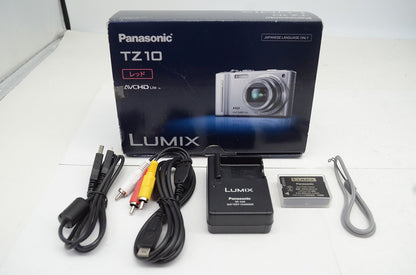 Panasonic パナソニック LUMIX DMC-TZ10 コンパクトデジタルカメラ レッド 元箱付 250924q