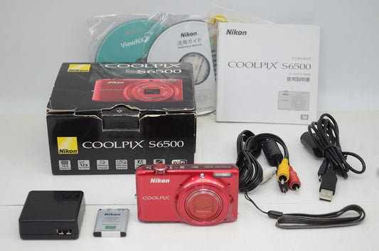 Nikon ニコン COOLPIX S6500 コンパクトデジタルカメラ レッド 元箱付 250924k