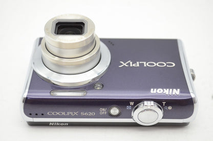 良品 Nikon ニコン COOLPIX S620 コンパクトデジタルカメラ グロスパープル 元箱付 250924n