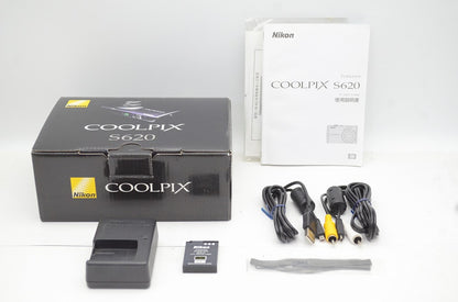 良品 Nikon ニコン COOLPIX S620 コンパクトデジタルカメラ グロスパープル 元箱付 250924n
