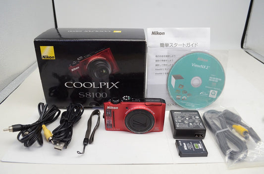 Nikon ニコン COOLPIX S8100 コンパクトデジタルカメラ レッド 元箱付 250924ad