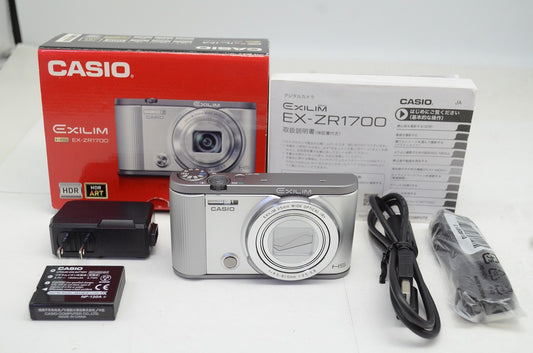 良品 CASIO カシオ HIGH SPEED EXILIM EX-ZR1700 コンパクトデジタルカメラ シルバー 元箱付 250924p