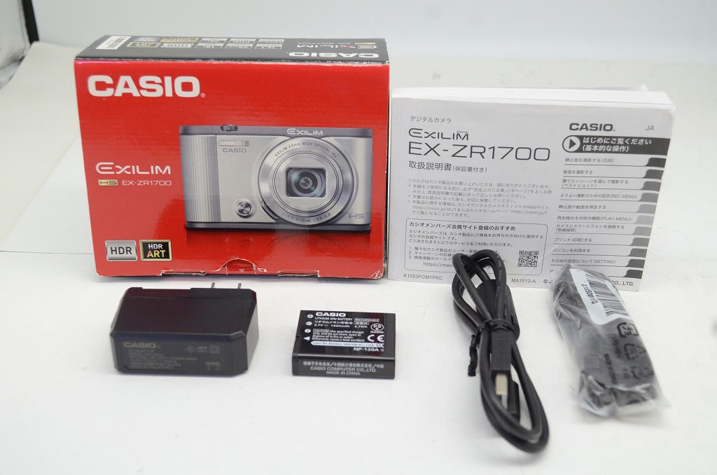 良品 CASIO カシオ HIGH SPEED EXILIM EX-ZR1700 コンパクトデジタルカメラ シルバー 元箱付 250924p