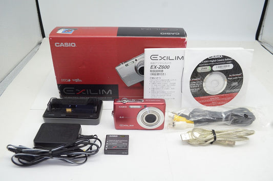 美品 CASIO カシオ EXILIM EX-Z600 コンパクトデジタルカメラ レッド 元箱付 250924ac