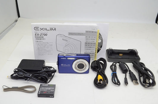 美品 CASIO カシオ EXILIM EX-Z700 コンパクトデジタルカメラ ブルー 250925d