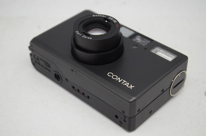美品 CONTAX コンタックス T3 BLACK Double Teeth ダブルティース コンパクトフィルムカメラ ケース付 250926a