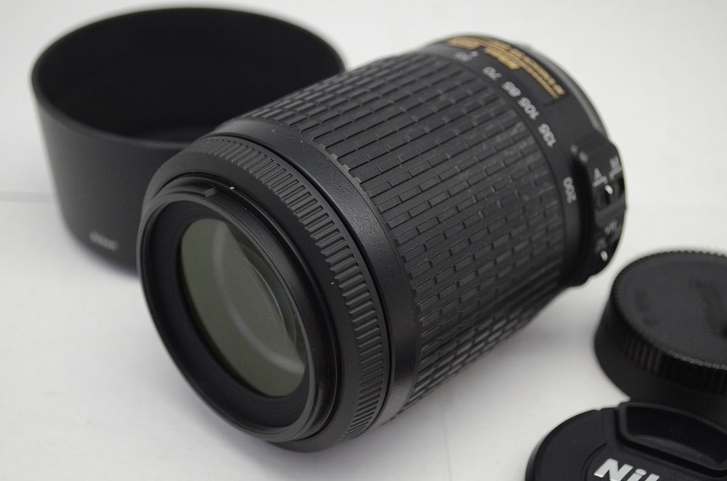 Nikon ニコン AF-S DX NIKKOR 55-200mm F4-5.6G ED VR APS-C ズームレンズ フード ポーチ付 250927h