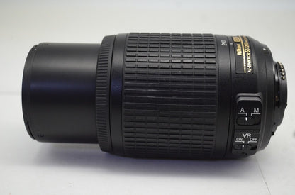 Nikon ニコン AF-S DX NIKKOR 55-200mm F4-5.6G ED VR APS-C ズームレンズ フード ポーチ付 250927h