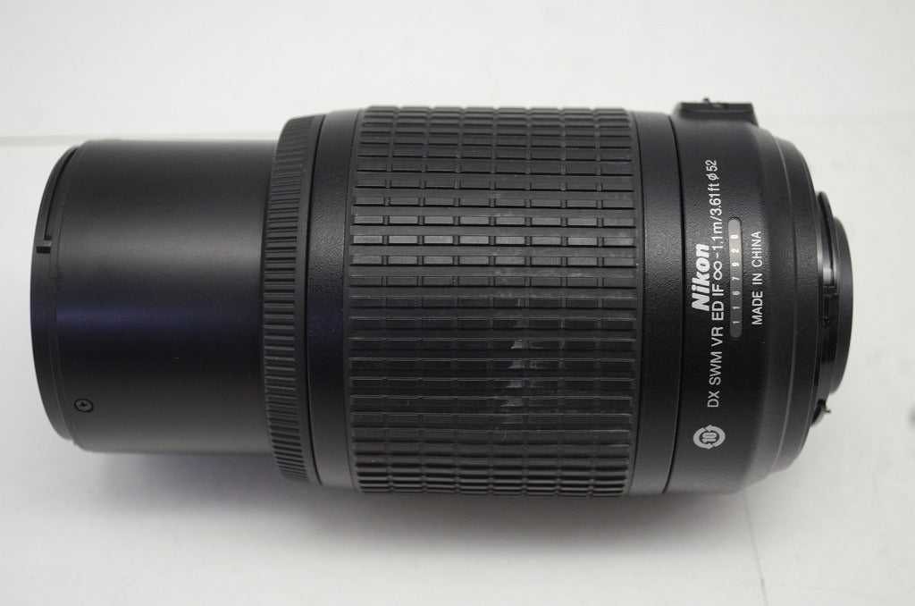 Nikon ニコン AF-S DX NIKKOR 55-200mm F4-5.6G ED VR APS-C ズームレンズ フード ポーチ付 250927h
