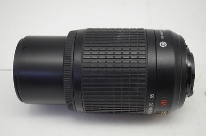 Nikon ニコン AF-S DX NIKKOR 55-200mm F4-5.6G ED VR APS-C ズームレンズ フード ポーチ付 250927h