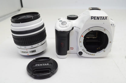 良品 PENTAX K-x レンズキット (smc PENTAX DA L 18-55mm F3.5-5.6 AL) デジタル一眼レフカメラ ホワイト 250927aa