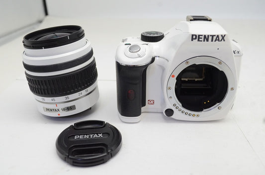 良品 PENTAX K-x レンズキット (smc PENTAX DA L 18-55mm F3.5-5.6 AL) デジタル一眼レフカメラ ホワイト 250927aa