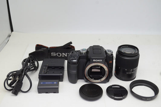 美品 SONY ソニー α100 DSLR-A100K ズームレンズキット (DT 18-70mm F3.5-5.6) デジタル一眼レフカメラ 250927am