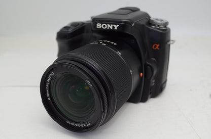 美品 SONY ソニー α100 DSLR-A100K ズームレンズキット (DT 18-70mm F3.5-5.6) デジタル一眼レフカメラ 250927am