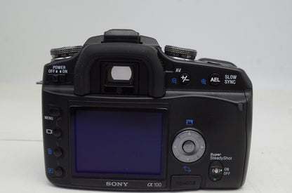 美品 SONY ソニー α100 DSLR-A100K ズームレンズキット (DT 18-70mm F3.5-5.6) デジタル一眼レフカメラ 250927am