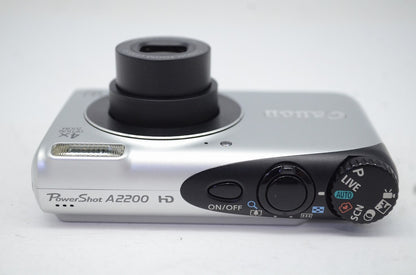 Canon キヤノン PowerShot A2200 コンパクトデジタルカメラ シルバー 元箱付 250927ab