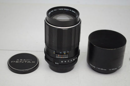 PENTAX ペンタックス Super Takumar 135mm F3.5 M42マウント MF 単焦点レンズ 純正メタルフード付 250926i
