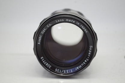 PENTAX ペンタックス Super Takumar 135mm F3.5 M42マウント MF 単焦点レンズ 純正メタルフード付 250926i