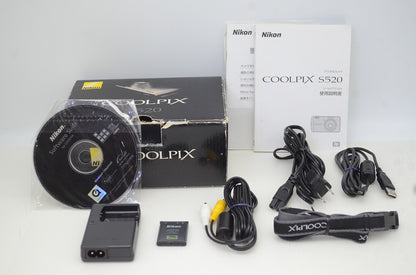 良品 Nikon ニコン COOLPIX S520 コンパクトデジタルカメラ ライトブロンズ 元箱付 251202p