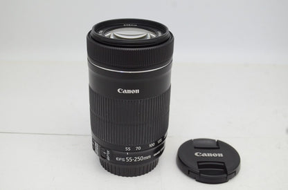 良品 Canon キヤノン EF-S 55-250mm F4-5.6 IS STM APS-C ズームレンズ 250927ap