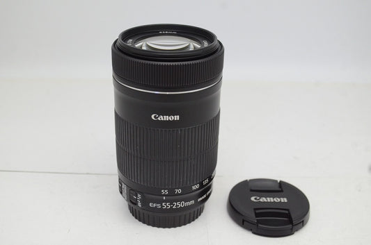良品 Canon キヤノン EF-S 55-250mm F4-5.6 IS STM APS-C ズームレンズ 250927ap