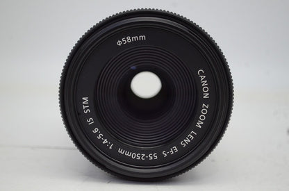 良品 Canon キヤノン EF-S 55-250mm F4-5.6 IS STM APS-C ズームレンズ 250927ap