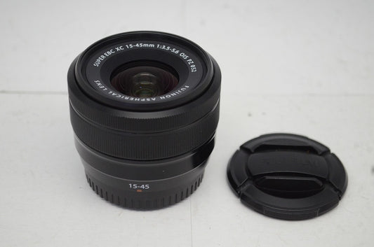 美品 FUJIFILM フジフィルム SUPER EBC FUJINON XC 15-45mm F3.5-5.6 OIS PZ Xマウント ズームレンズ ブラック 250930u
