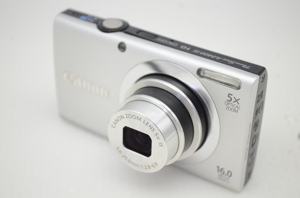 良品 Canon キヤノン PowerShot A2400 IS コンパクトデジタルカメラ シルバー 251203a