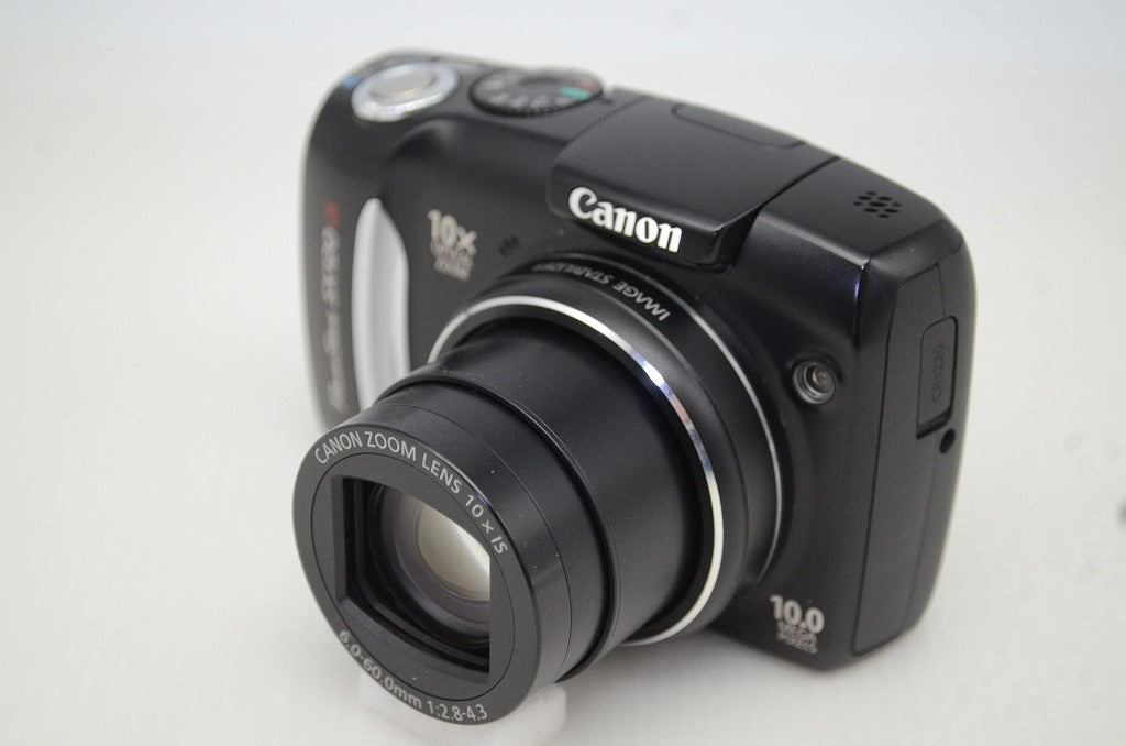 美品 Canon キヤノン PowerShot SX120 IS コンパクトデジタルカメラ ブラック 251203j