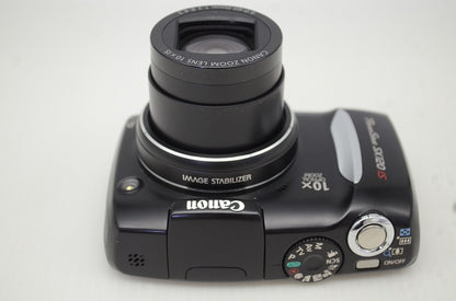 美品 Canon キヤノン PowerShot SX120 IS コンパクトデジタルカメラ ブラック 251203j