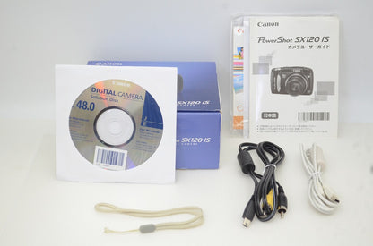 美品 Canon キヤノン PowerShot SX120 IS コンパクトデジタルカメラ ブラック 251203j