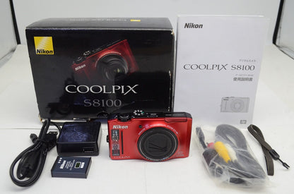 Nikon ニコン COOLPIX S8100 コンパクトデジタルカメラ レッド 元箱付 250925b