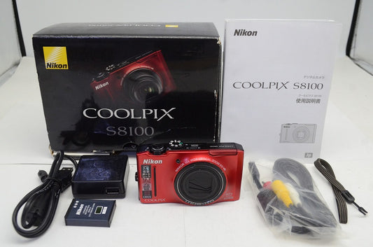 Nikon ニコン COOLPIX S8100 コンパクトデジタルカメラ レッド 元箱付 250925b