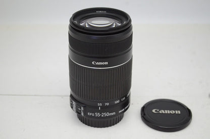 美品 Canon キヤノン EF-S 55-250mm F4-5.6 IS II APS-C ズームレンズ 250927m