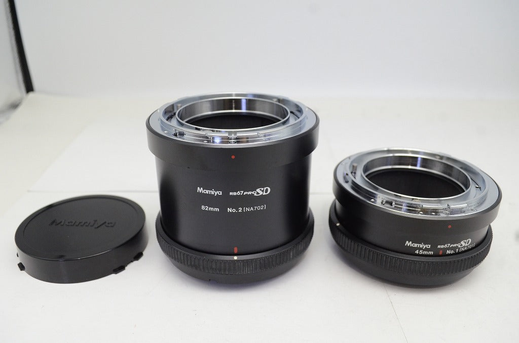 良品 Mamiya ExtensionTube Set No.1 45mm No.2 82mm RB67用 エクステンションチューブ NA701 NA702 中判 250930f