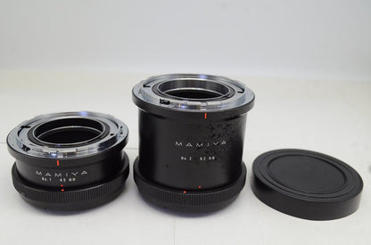 良品 Mamiya マミヤ ExtensionTube Set No.1 45mm No.2 82mm RB67用 エクステンションチューブ 中判 250930ga