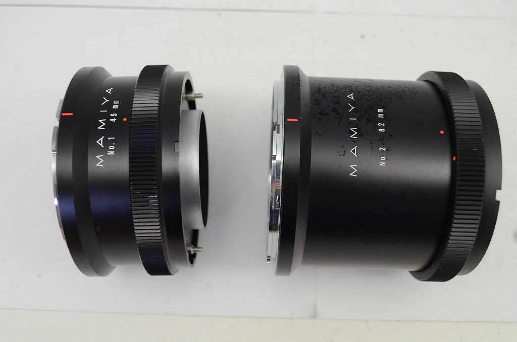 良品 Mamiya マミヤ ExtensionTube Set No.1 45mm No.2 82mm RB67用 エクステンションチューブ 中判 250930ga