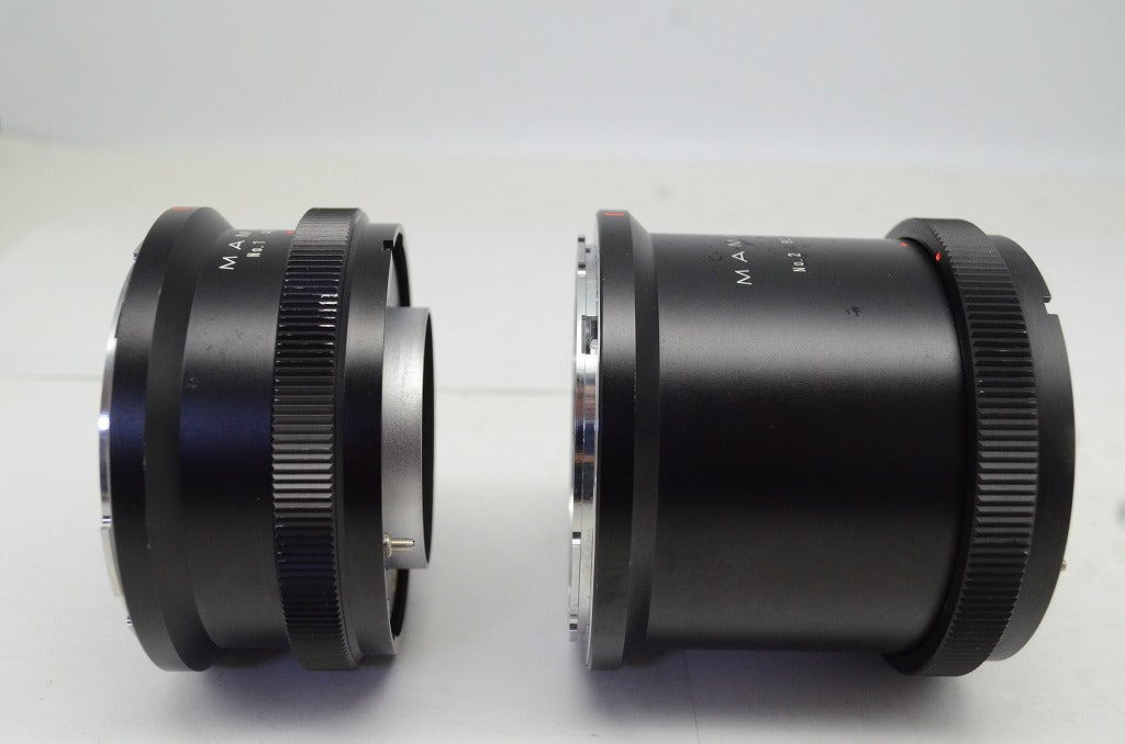 良品 Mamiya マミヤ ExtensionTube Set No.1 45mm No.2 82mm RB67用 エクステンションチューブ 中判 250930ga