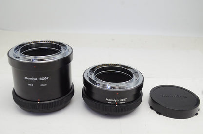 Mamiya マミヤ RZ67 EXTENSION TUBE No.1 45mm No.2 82mm エクステンションチューブ 中判 250930i