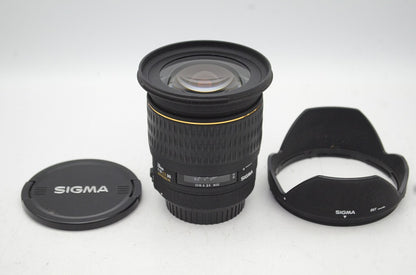 訳あり品 SIGMA 20mm F1.8 EX DG ASPHERICAL RF Canon EFマウント 単焦点レンズ フード付 250410j