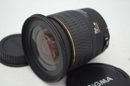 訳あり品 SIGMA 20mm F1.8 EX DG ASPHERICAL RF Canon EFマウント 単焦点レンズ フード付 250410j