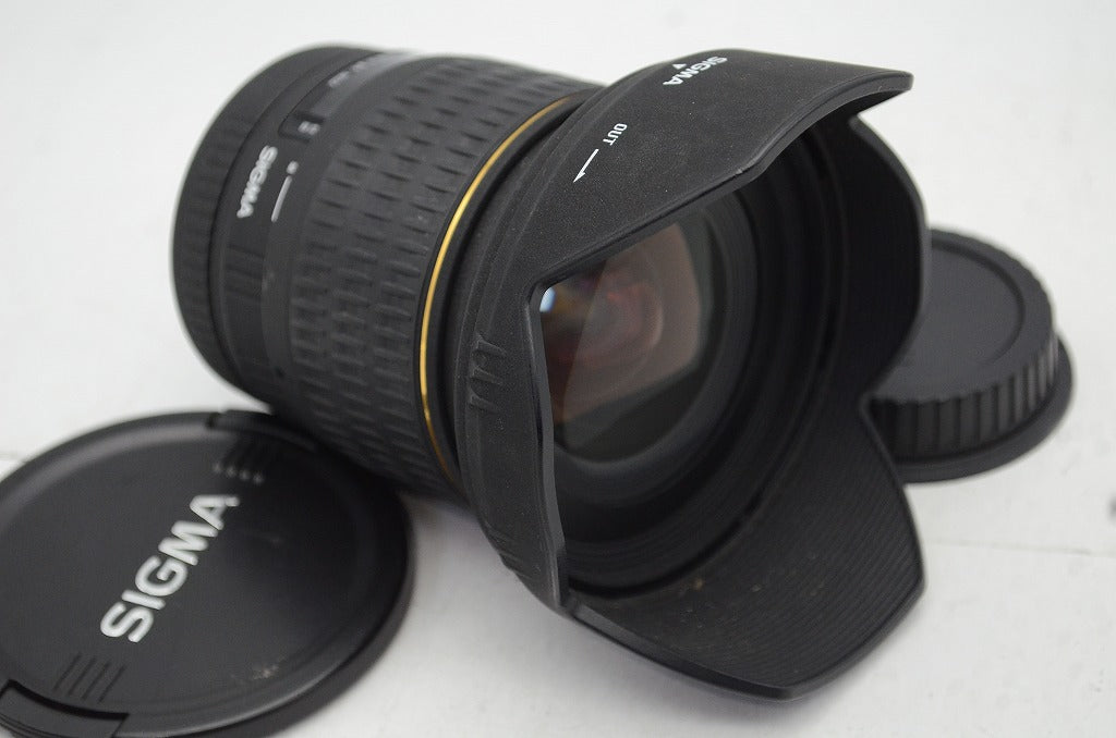 訳あり品 SIGMA 20mm F1.8 EX DG ASPHERICAL RF Canon EFマウント 単焦点レンズ フード付 250410j