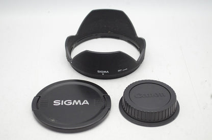 訳あり品 SIGMA 20mm F1.8 EX DG ASPHERICAL RF Canon EFマウント 単焦点レンズ フード付 250410j